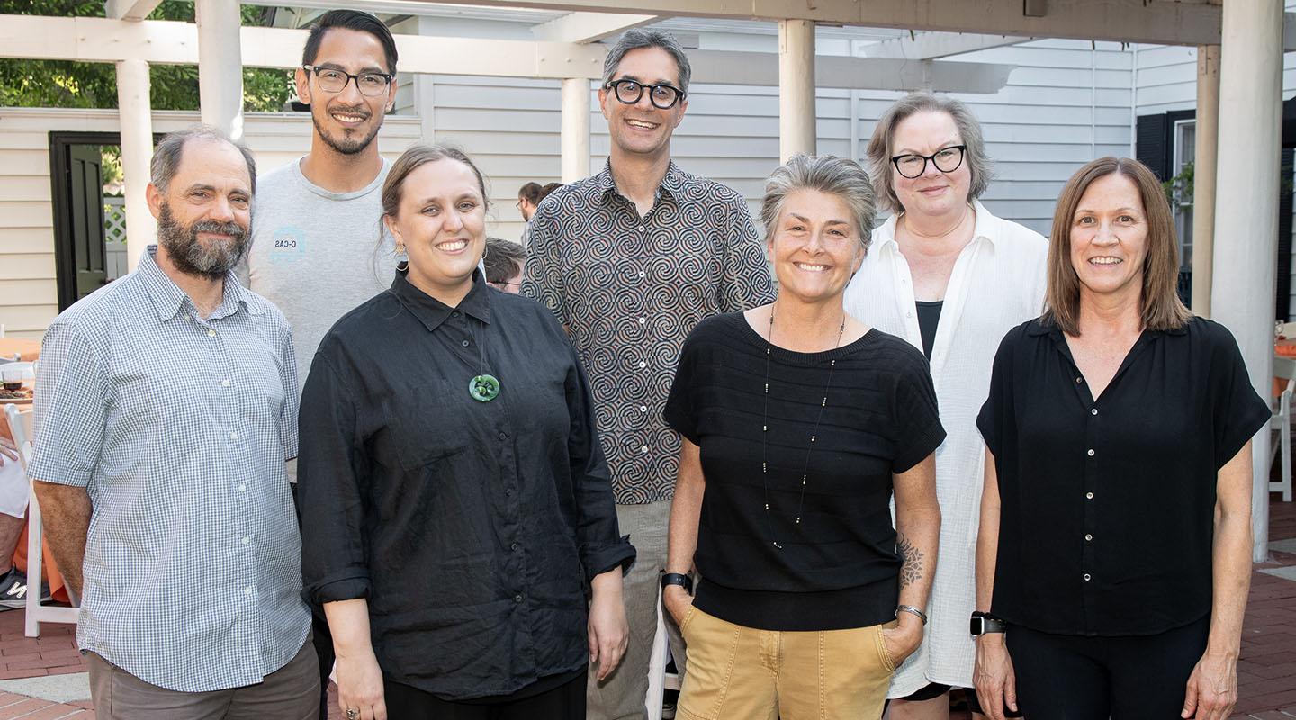 A group of faculty members who received teaching awards in 2023, posing together