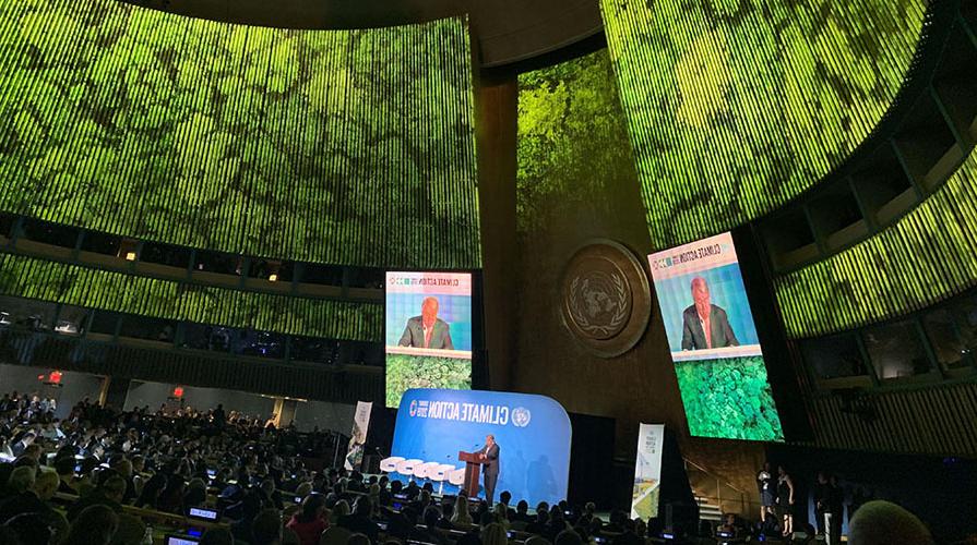 Speakers at the Climate Action Summit at the UN