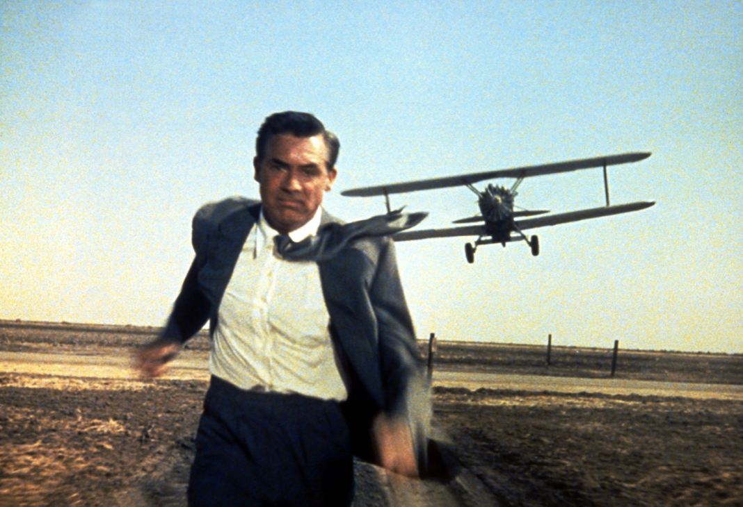 Cary Grant in North by Northwest (1959), written by Ernest Lehman.