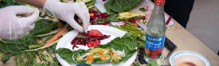 Ingredients scattered about a table