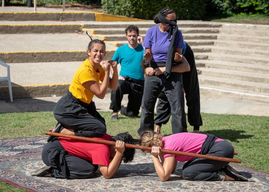 Photo of the cast of The Good, the Bad and the Ugly Duckling, Occidental Children's Theater