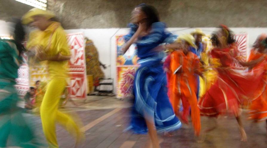 Latin American dancers performing