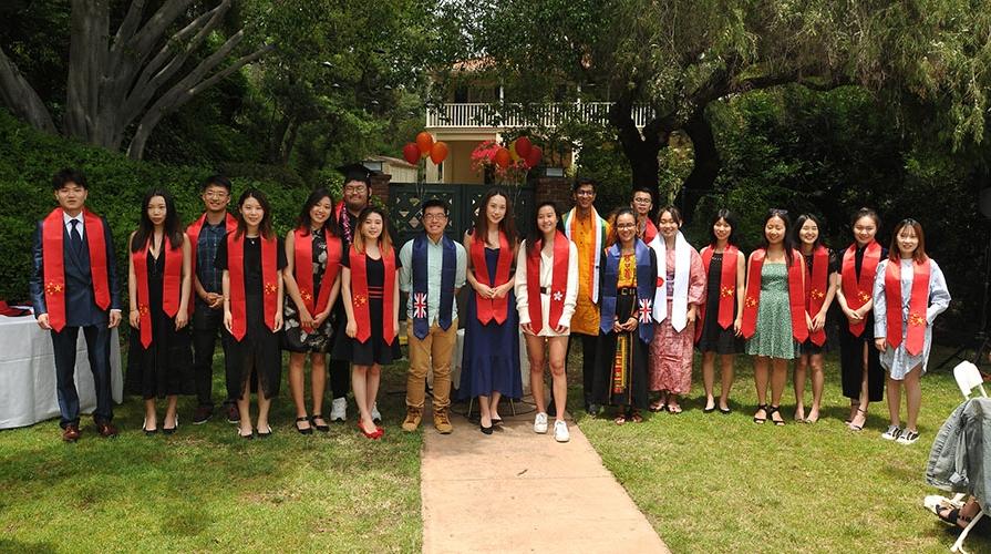 International students at 2019 graduation