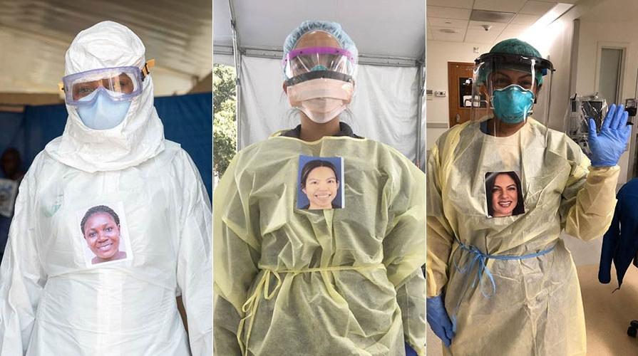 Healthcare workers in PPE gear