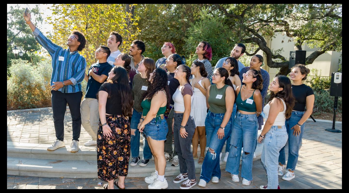 Occidental students at OCLAA's Bienvenidos reception in fall 2022