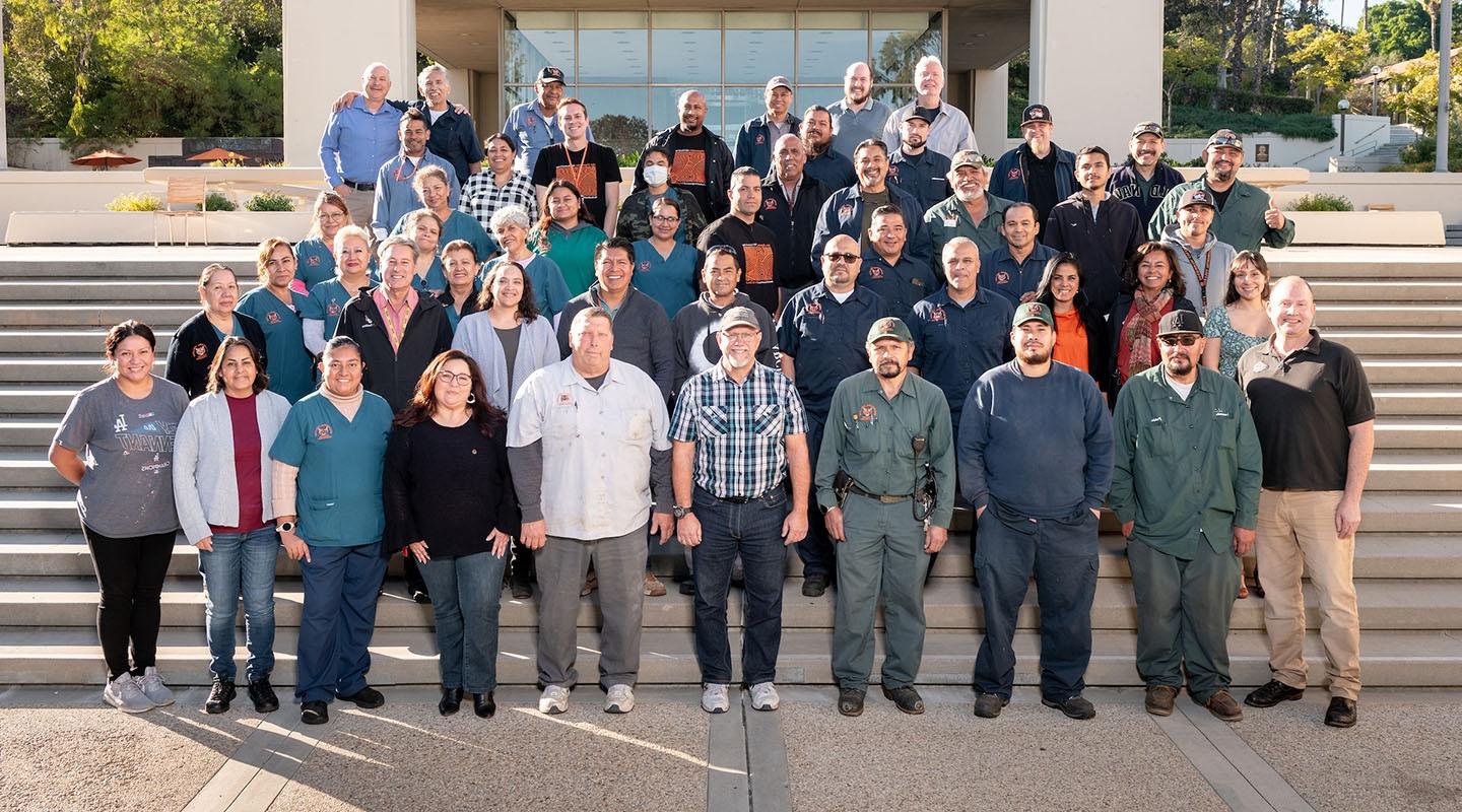 A group photo of the Facilities Managment staff