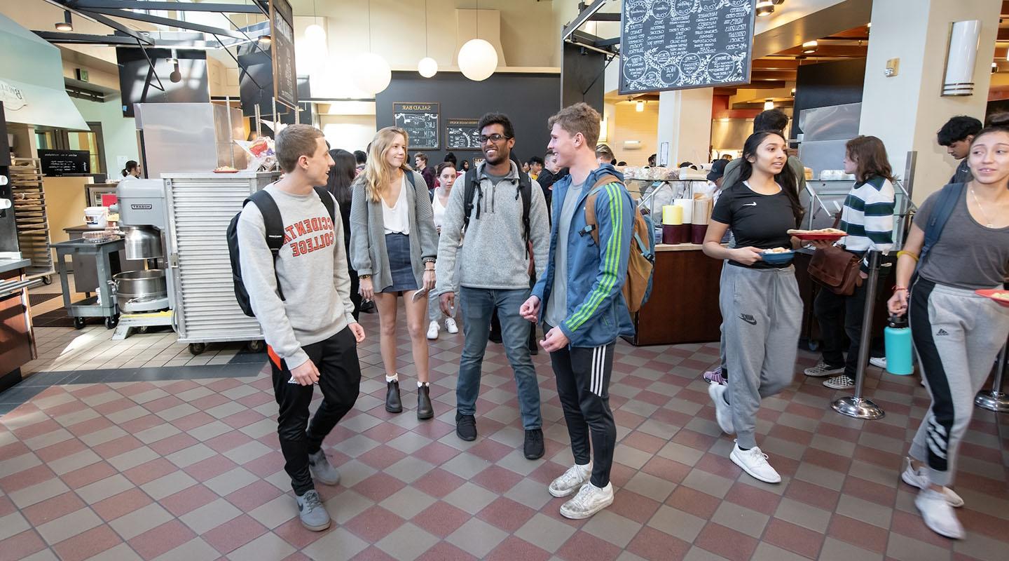 Students in Oxy's Marketplace dining hall