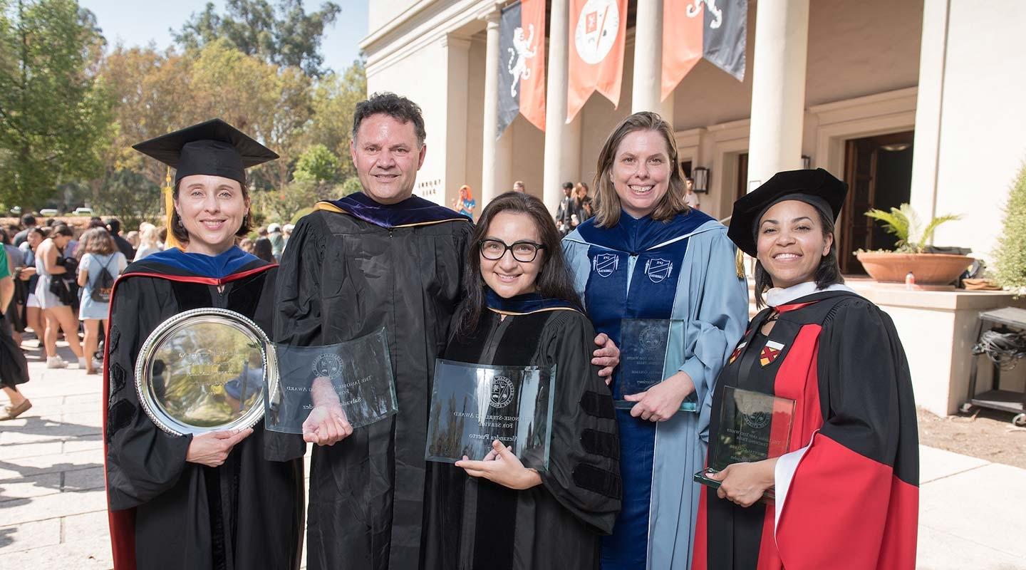 Faculty award recipients at the 2017 Convocation