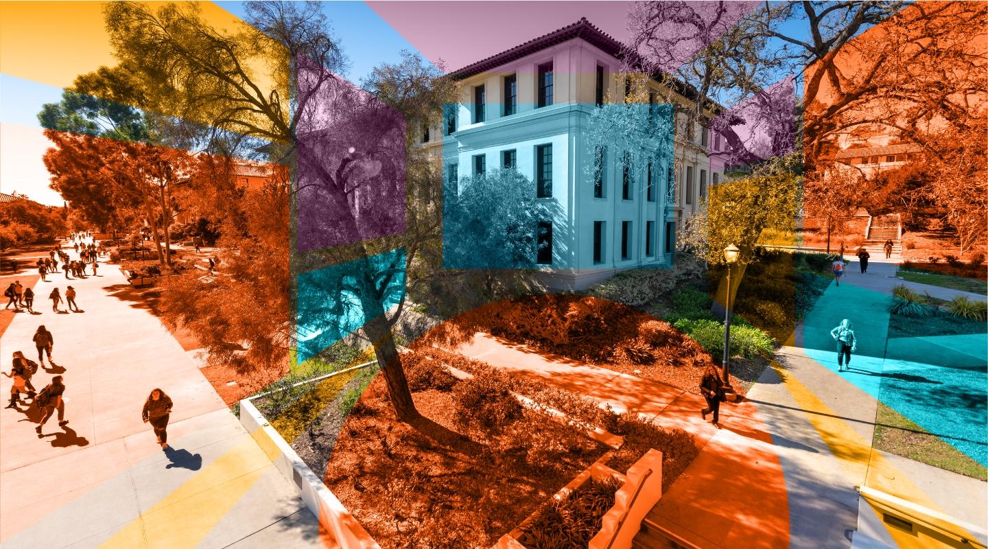 Stylized image of Johnson Hall on campus