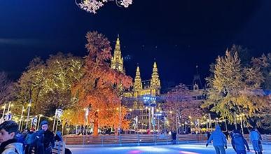 a view of Vienna at Christmastime