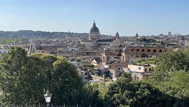 A view of the city of Rome and all its buildings