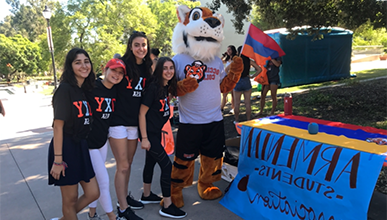 Students in the Armenian student association club