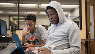 students studying together