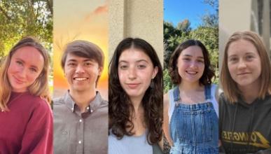 Science Scholars, from left: Clara, Ruby, Bianca, Mason and Ciara