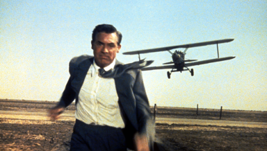 Cary Grant in North by Northwest (1959), written by Ernest Lehman.