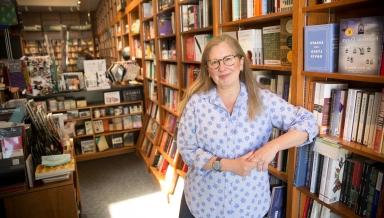 Author Susan Coll '81, photographed at Politics & Prose in Washington, D.C.