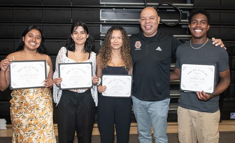 Occidental College's four Dean's Award winners for 2024