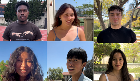 a grid of six graduating occidental college seniors class of 24