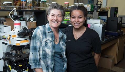 Student Chelsea Blankenship and Professor Shana Goffredi