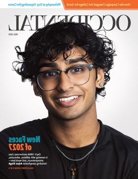 Fall 2023 magazine cover, portrait of a young man