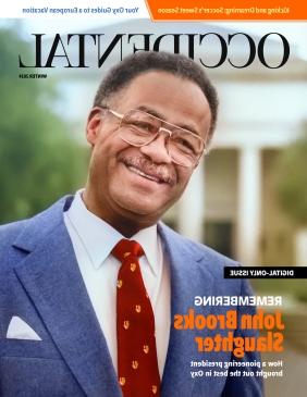 winter 24 magazine cover featuring president james slaughter