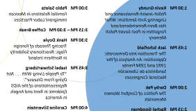 Senior Comps poster with list of students presenting