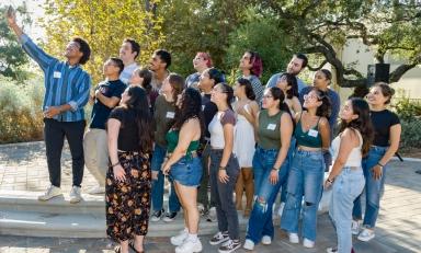 Occidental students at OCLAA's Bienvenidos reception in fall 2022