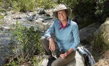 Professor of Biology Beth Braker at Eaton Canyon in Altadena.