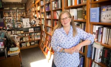 Author Susan Coll '81, photographed at Politics & Prose in Washington, D.C.