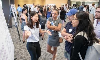 Student presenting at 2019 Summer Research Conference