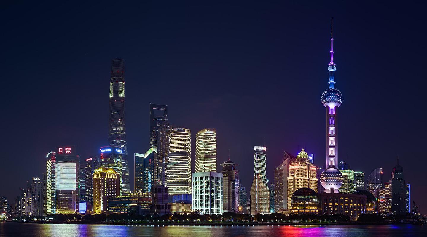 Shanghai skyline at night